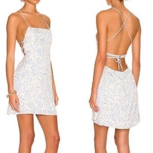 RESA Alex Mini Dress in Matisse, Blue White Size Small NEW with Tags